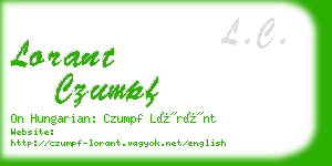 lorant czumpf business card